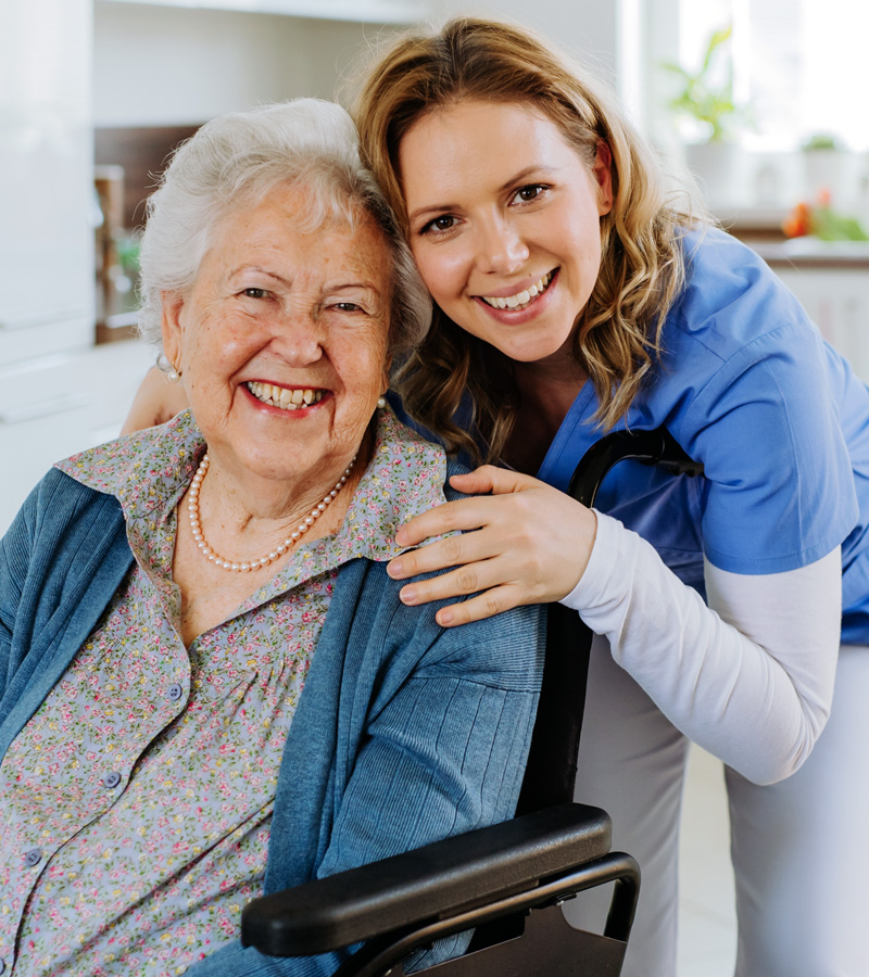 medical-provider-with-elderly-patient Medical provider visiting her elderly patient in her house